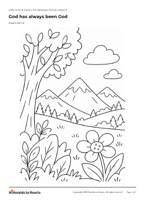 Preview of the one-page lesson colour-in page