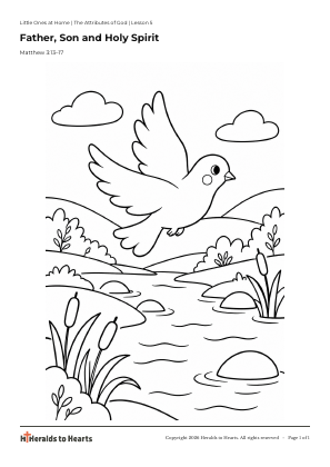 Preview of the one-page lesson colour-in page